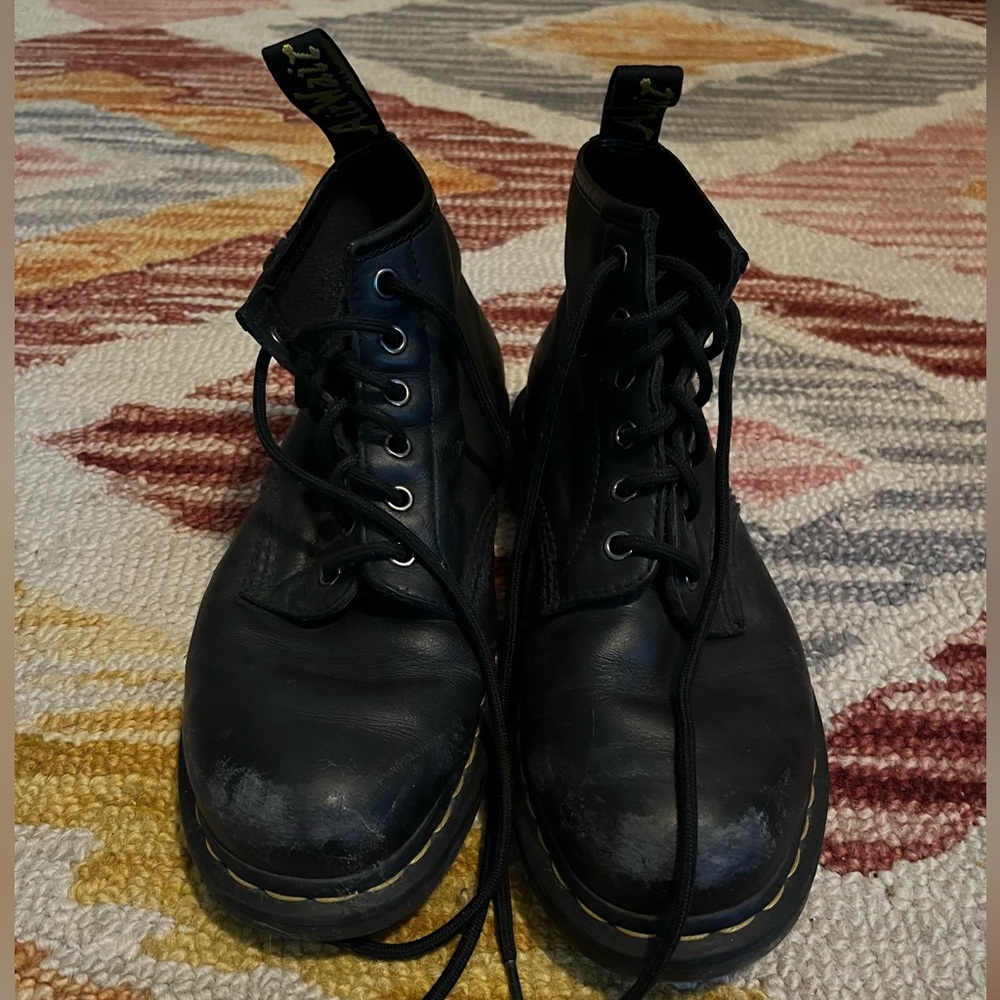 Dr. Martens Black Leather Men's Boots